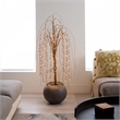 Nearly Natural 4ft Pre-Lit Artificial Willow Tree w/ 120 Warm White LED Lights