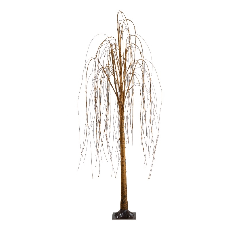 Nearly Natural 6ft Pre-Lit Artificial Willow Tree with 160 Warm White LED Lights
