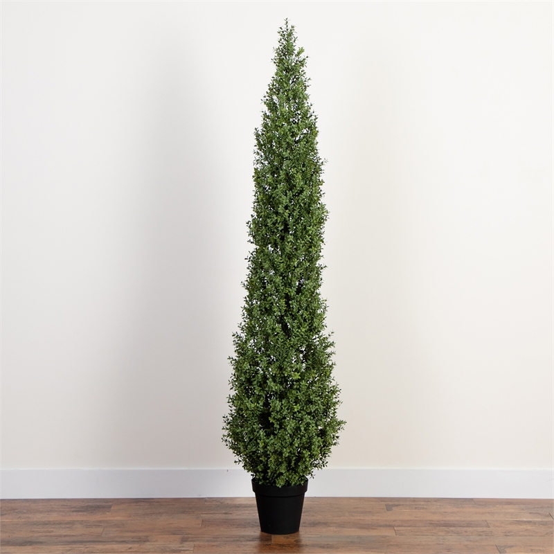 Nearly Natural 7ft UV Resistant Artificial Boxwood Topiary Tree (Indoor/Outdoor)