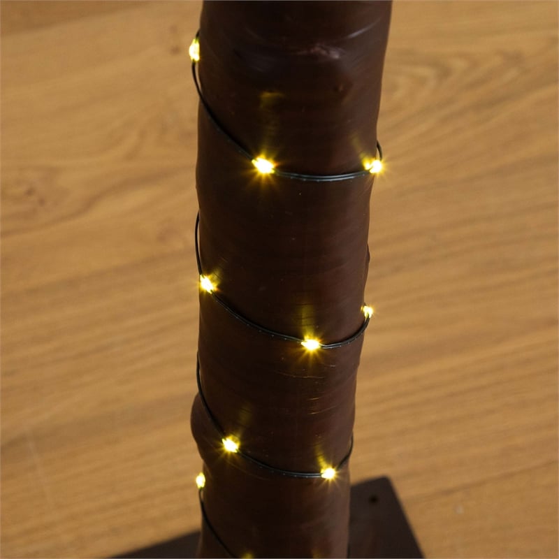 Nearly Natural 6ft UV Resistant Lighted Palm Tree with 206 Warm White LED Lights