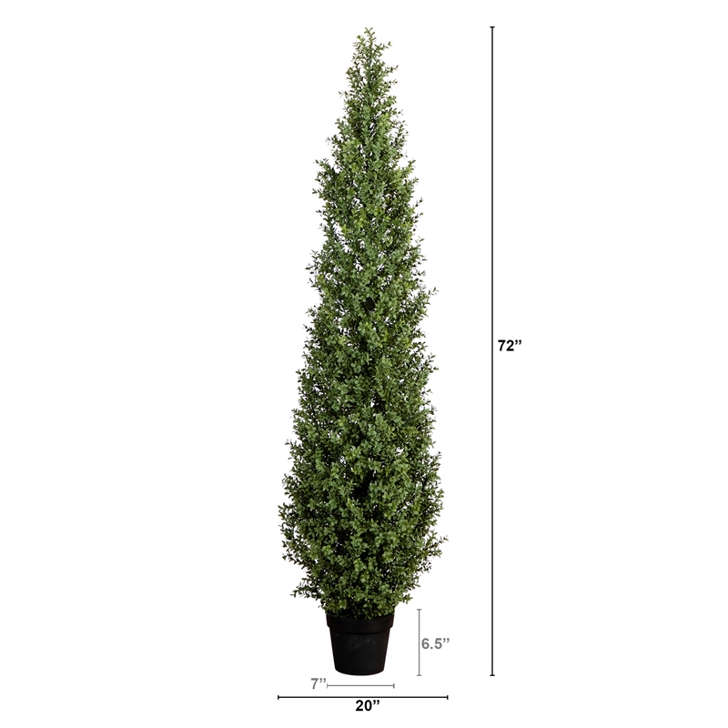 Nearly Natural 6ft UV Resistant Artificial Boxwood Topiary Tree (Indoor/Outdoor)