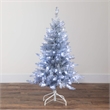 Nearly Natural 4ft Artificial Silver Christmas Tree with 130 Cool White LED