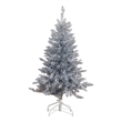 Nearly Natural 4ft Artificial Silver Christmas Tree with 130 Cool White LED