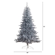 Nearly Natural 6ft Artificial Silver Christmas Tree with 300 Cool White LED