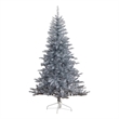 Nearly Natural 6ft Artificial Silver Christmas Tree with 300 Cool White LED