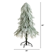 Nearly Natural 4ft Flocked Down Swept Christmas Tree with 110 LED in White