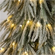 Nearly Natural 4ft Flocked Down Swept Christmas Tree with 110 LED in White