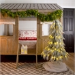 Nearly Natural 4ft Flocked Down Swept Christmas Tree with 110 LED in White
