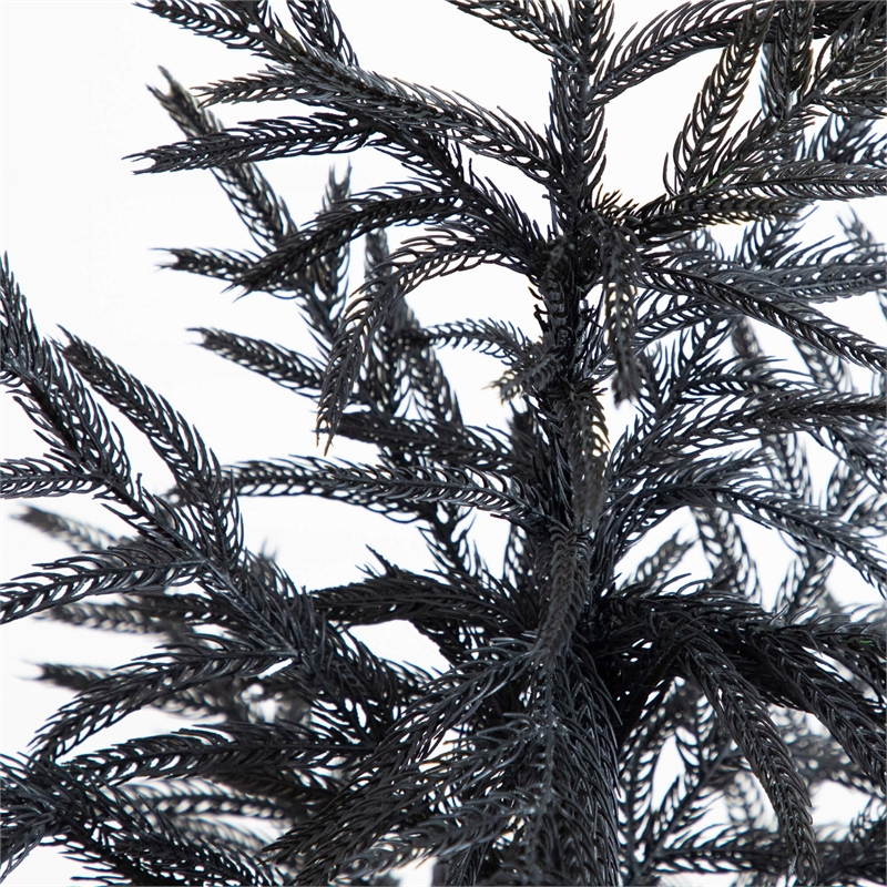 Nearly Natural 4ft Halloween Real Touch Black Norfolk Pine Christmas Tree