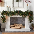 Nearly Natural 9ft Mixed Pines & Pinecones Extra Wide Christmas Garl