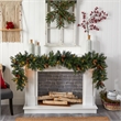 Nearly Natural 9ft Mixed Pines & Pinecones Extra Wide Christmas Garl