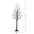 Nearly Natural 7ft Pre-Lit Halloween Black Twig Tree w/ 390 LED