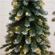 Nearly Natural 3ft 4ft 5ft Pre-Lit Frosted Christmas Tree Set w/ Warm LED