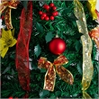 Nearly Natural 7ft Pre-Lit Pop up Christmas Tree with Red & Gold Ornaments