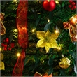 Nearly Natural 7ft Pre-Lit Pop up Christmas Tree with Red & Gold Ornaments
