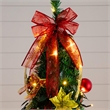 Nearly Natural 7ft Pre-Lit Pop up Christmas Tree with Red & Gold Ornaments