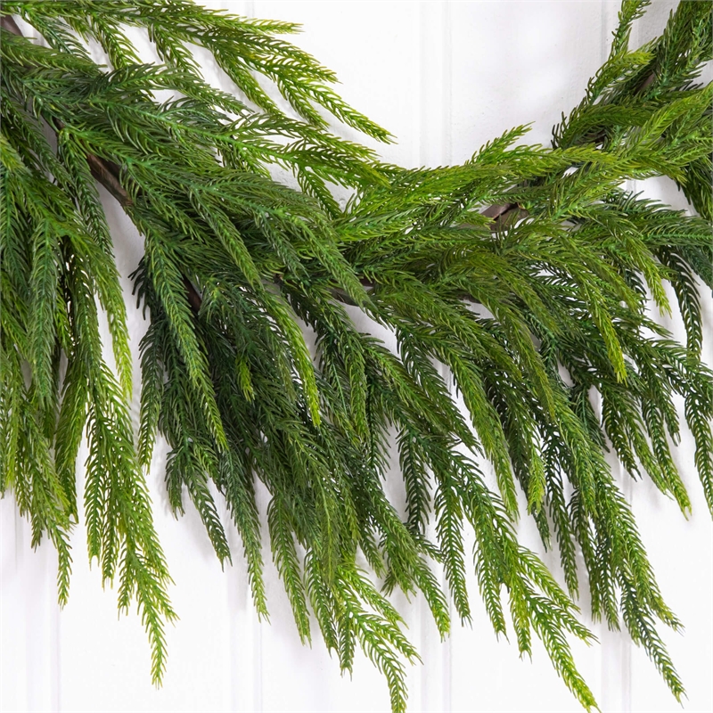 Nearly Natural 6ft Artificial Real Touch Norfolk Island Pine Garland
