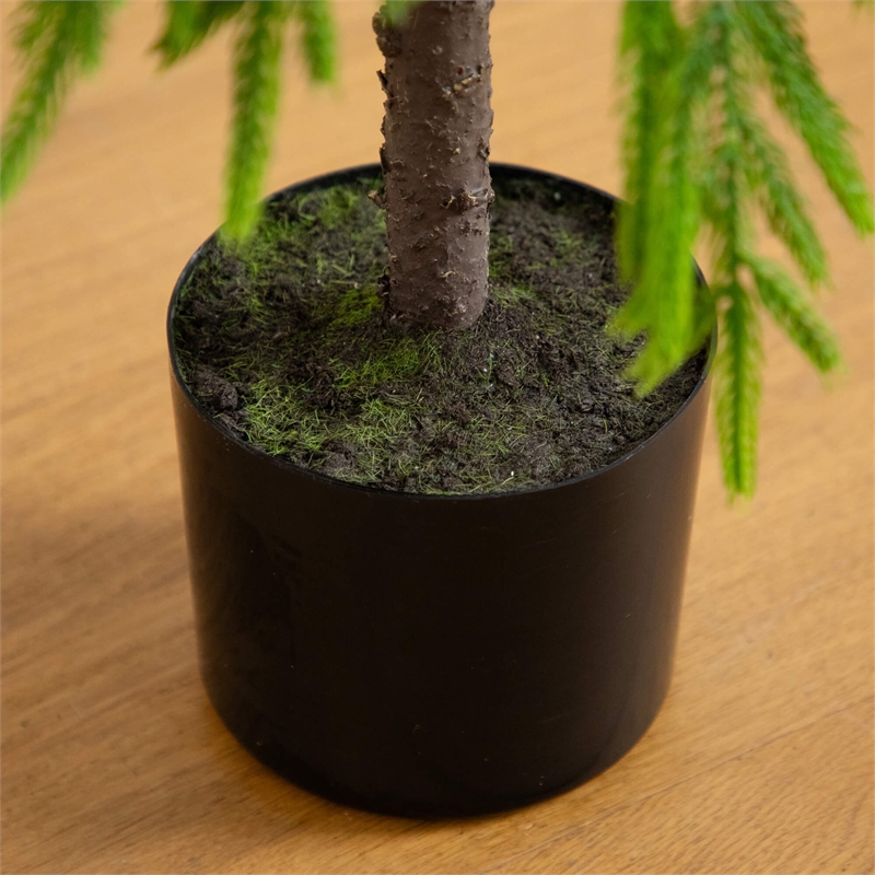 Nearly Natural 3ft Artificial Real Touch Down Swept Norfolk Pine Tree