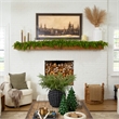 Nearly Natural 9ft Pre-Lit Real Touch Norfolk Island Pine Garland w/ 50 LED