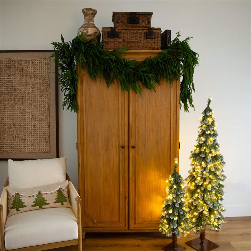 Nearly Natural 8ft Artificial Real Touch Norfolk Island Pine Garland