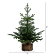 Nearly Natural 3ft Pre-Lit Christmas Tree in Jute Wire Planter
