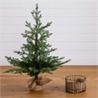 Nearly Natural 3ft Pre-Lit Christmas Tree in Jute Wire Planter