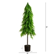 Nearly Natural 5ft Artificial Real Touch Down Swept Norfolk Pine Tree