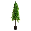 Nearly Natural 5ft Artificial Real Touch Down Swept Norfolk Pine Tree