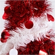 Nearly Natural 4ft Pre-Lit Pop up Red & White Tinsel Christmas Tree with 50 LED