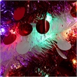 Nearly Natural 4ft Pre-Lit Pop up Red & White Tinsel Christmas Tree with 50 LED