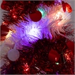 Nearly Natural 4ft Pre-Lit Pop up Red & White Tinsel Christmas Tree with 50 LED