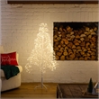 Nearly Natural 4ft Pre-Lit White Starburst Tree with 800 Fairy Warm White LED