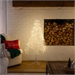 Nearly Natural 4ft Pre-Lit White Starburst Tree with 800 Fairy Warm White LED