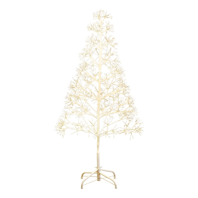 Nearly Natural 4ft Pre-Lit White Starburst Tree with 800 Fairy Warm White LED