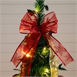 Nearly Natural 5ft Pre-Lit Pop up Christmas Tree with Red & Gold Ornaments