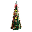 Nearly Natural 5ft Pre-Lit Pop up Christmas Tree with Red & Gold Ornaments