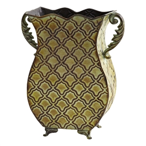 Nearly Natural Venetian Verdigris Planter in Green