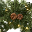 Nearly Natural 6ft Christmas Artificial Garland w/50 Clear LED Light