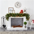 Nearly Natural 6ft Christmas Artificial Garland w/50 Clear LED Light