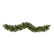 Nearly Natural 6ft Christmas Artificial Garland w/50 Clear LED Light