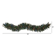 Nearly Natural 6ft Snow Dusted Garland w/50 Multicolor Lights