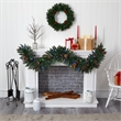 Nearly Natural 6ft Snow Dusted Garland w/50 Multicolor Lights