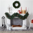 Nearly Natural 6ft Snow Dusted Garland w/50 Multicolor Lights
