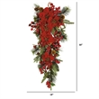 Nearly Natural Poinsettia Teardrop in Red