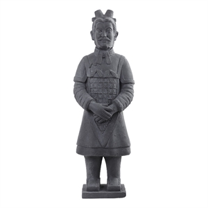 Nearly Natural 40&quot Warrior Statue in Gray