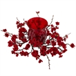 Nearly Natural Plum Blossom Candelabrum in Red