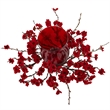 Nearly Natural Plum Blossom Candelabrum in Red