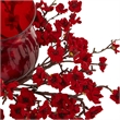 Nearly Natural Plum Blossom Candelabrum in Red