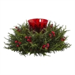 Nearly Natural Cedar Berry Candelabrum in Green