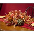 Nearly Natural Harvest Triple Candelabrum in Orange